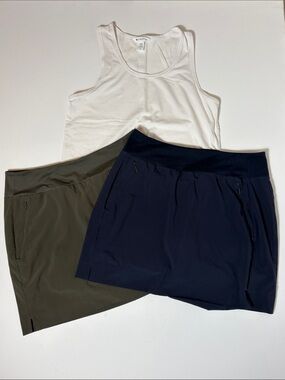 Athleta Athletic Skort Bundle Size 6 + White Tank Top Small